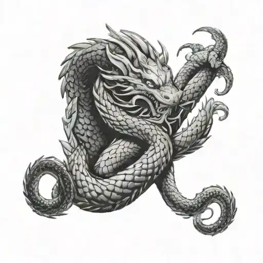 Thor and jormungandr tattoo design idea