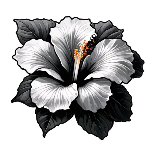 Japanese Hibiscus tattoo design idea