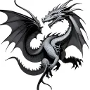 mini dragon flying tattoo design idea