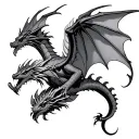 mini dragon flying tattoo design idea