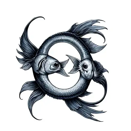 Pisces And Cancer tattoo design idea