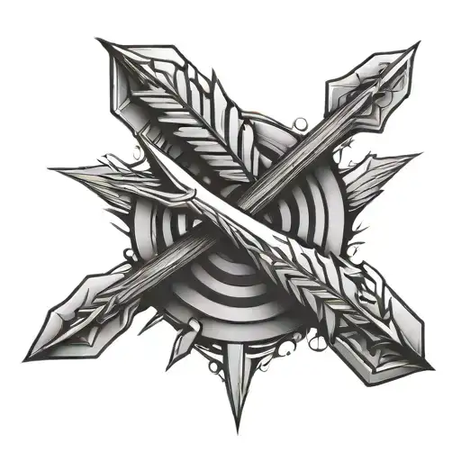 dart arrows tattoo design idea