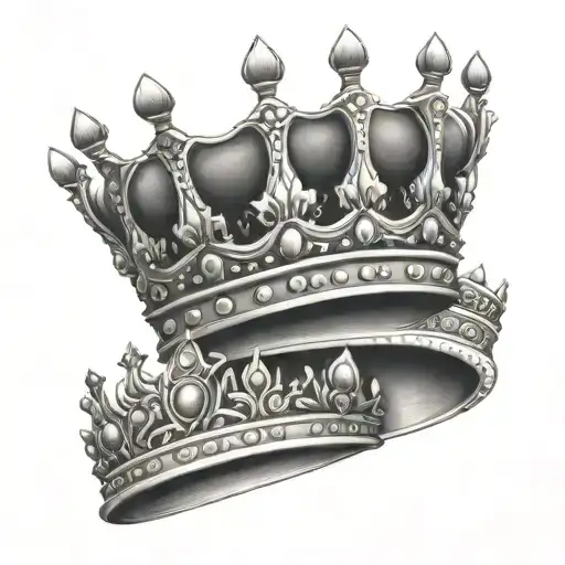 king and queen crown tattoo design idea