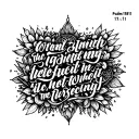Psalm 118:11 verse written tattoo design idea