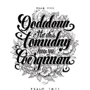 Psalm 118:11 verse written tattoo design idea