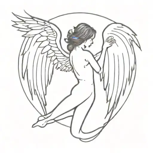 dark angel tattoo design idea