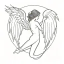 dark angel tattoo design idea