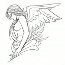 dark angel tattoo design idea