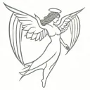 dark angel tattoo design idea