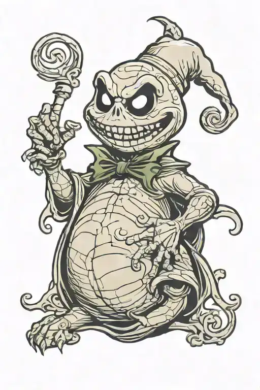 nightmare before Christmas oogie boogie tattoo design idea