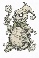 nightmare before Christmas oogie boogie tattoo design idea