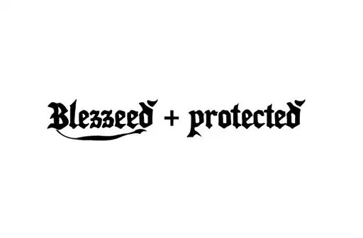 "Blessed + protected " tattoo design idea