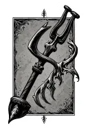 pitchfork simple design tattoo design idea