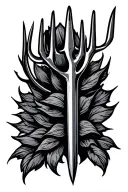 pitchfork simple design tattoo design idea