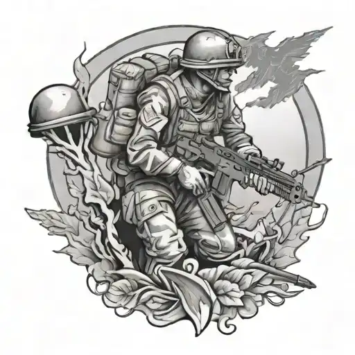 Fallen Soldier tattoo design idea