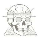 aztec skull tattoo design idea