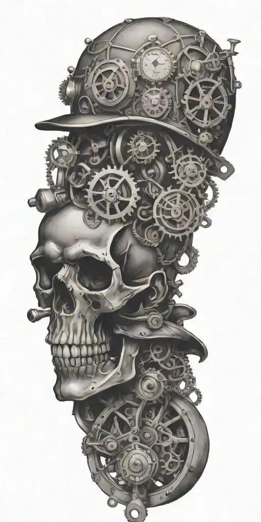 steampunk tattoo design idea