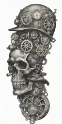 steampunk tattoo design idea