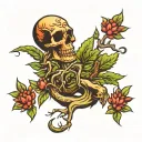 poison tree tattoo design idea