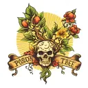 poison tree tattoo design idea
