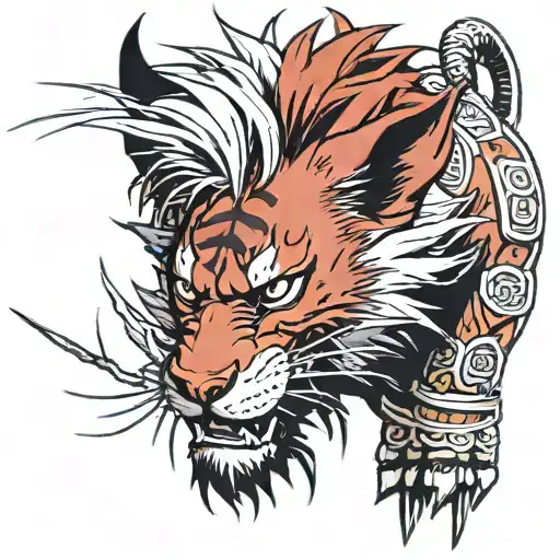 red xiii final fantasy 7 tattoo design idea