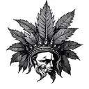 Caesar leaf  crown tattoo design idea