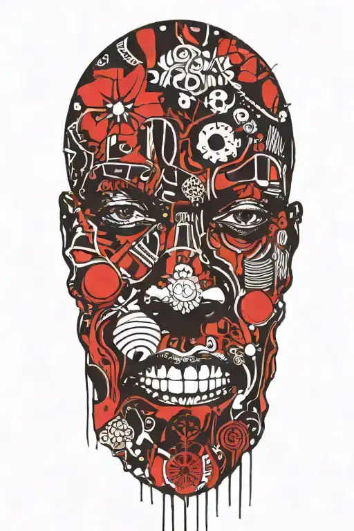 African continent tattoo design idea