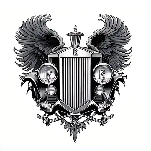 Rolls Royce Logo tattoo design idea