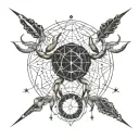 Cancer horoscope tattoo design idea