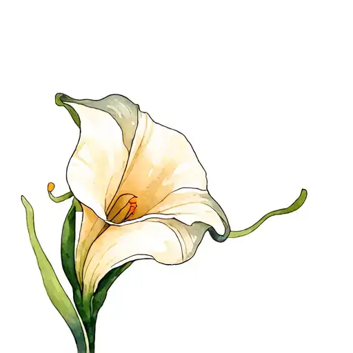 calla lily intertwined tattoo design idea