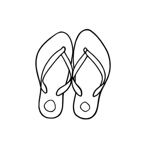 flip flop tattoo design idea