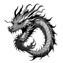 korean dragon tattoo design idea