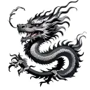 korean dragon tattoo design idea