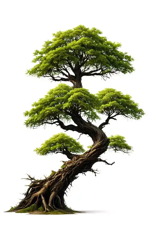 half alive have dead tree growing trees with leafs tattoo design idea