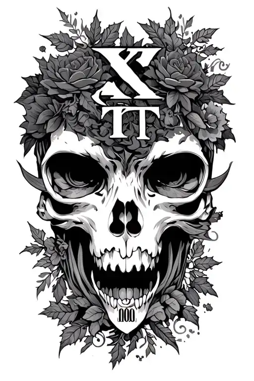 SKT with Roman numerals of December 20 2024 tattoo design idea