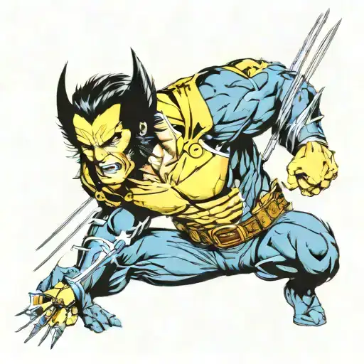 wolverine X men tattoo design idea