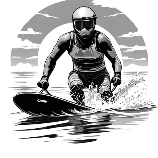Water Ski tattoo design idea
