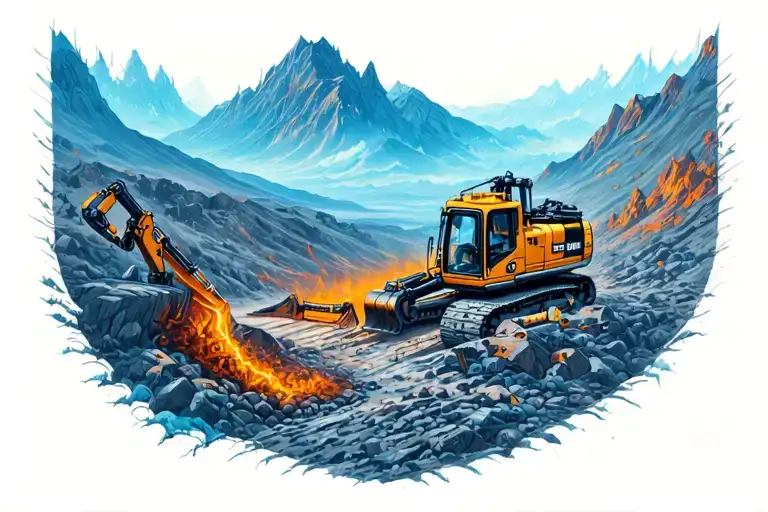 mining tattoo design idea