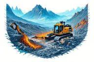 mining tattoo design idea