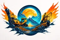 mining tattoo design idea