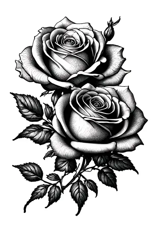 rose tattoo design idea