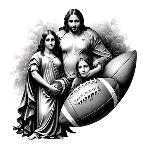 family/ football/ god tattoo design idea