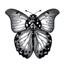 Butterfly And Ladybug tattoo design idea