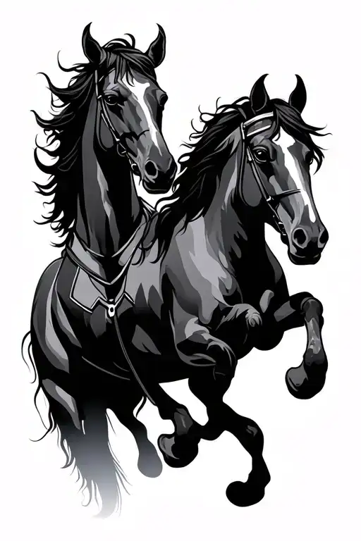 Psalm 23 verse 4 horsemen tattoo design idea