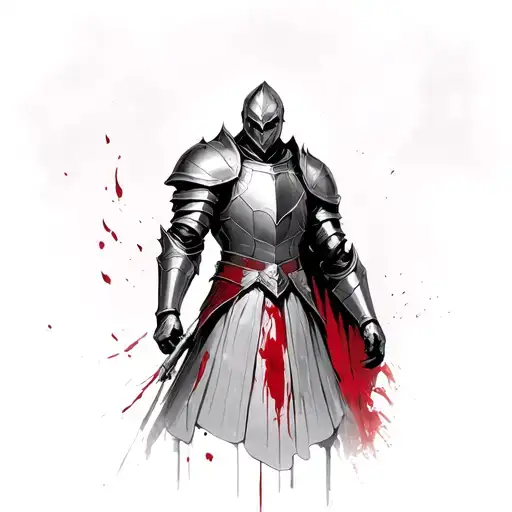 a Leon knight who aya a lot and has a gentleman armor that is bloody tattoo design idea