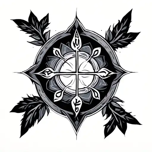 hand tattoo Nordic runes tattoo design idea