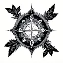 hand tattoo Nordic runes tattoo design idea