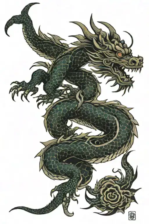 oriental chinese dragon tattoo tattoo design idea
