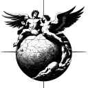 Concept blackwork tattoo sleeve, mythology of Sisyphus and Icarus, symbol of discipline and faith, full arm design, geom tattoo design idea