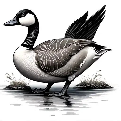 Goose tattoo design idea